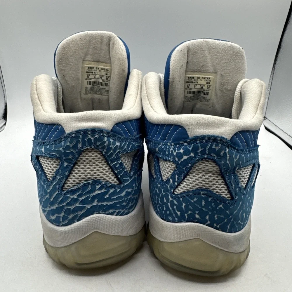 Nike Air Jordan 11 Retro Low Argon Blue Zest‎ White Yellow 306008-471 Size 12